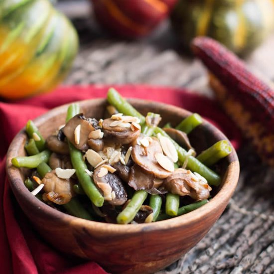 Green Beans, Mushrooms and Shallots