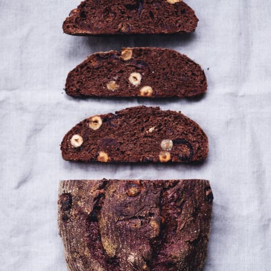 Chocolate Sourdough w/ Nuts + Figs