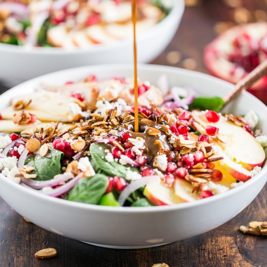 Spinach Salad with Pomegranates