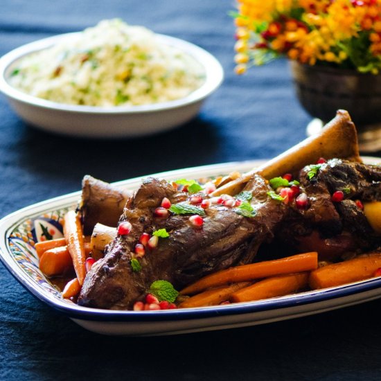 Harissa Braised Lamb Shanks