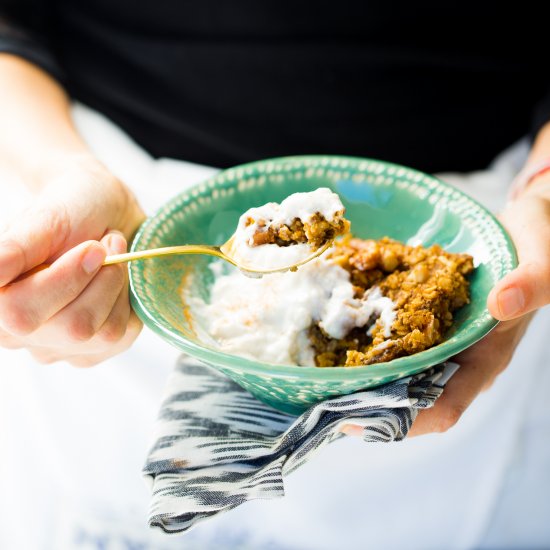 Baked Oats with Pumpkin Spice Mix