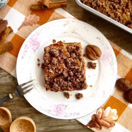 Paleo Chestnut Flour Coffee Cake