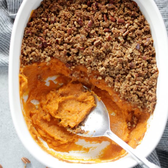 Vegan sweet potato casserole