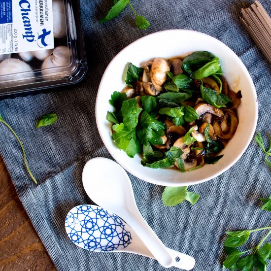 Garlic & Miso Mushrooms