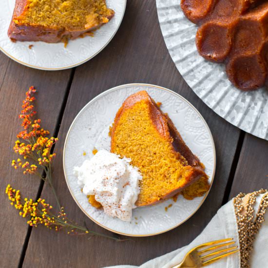 PUMPKIN SPICE BOURBON BUNDT CAKE