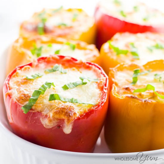 Beef Lasagna Stuffed Peppers