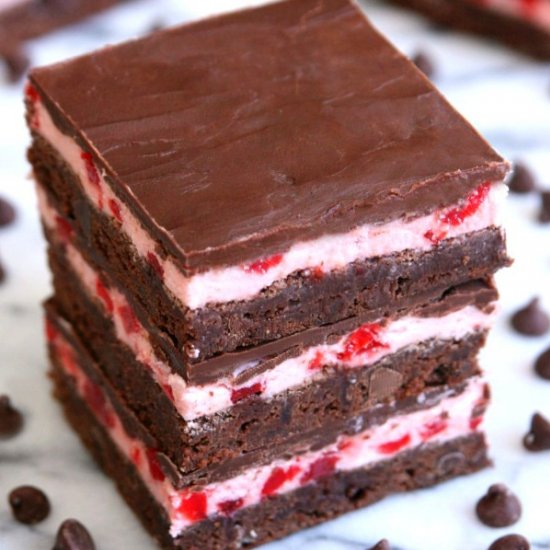 Chocolate Covered Cherry Brownies