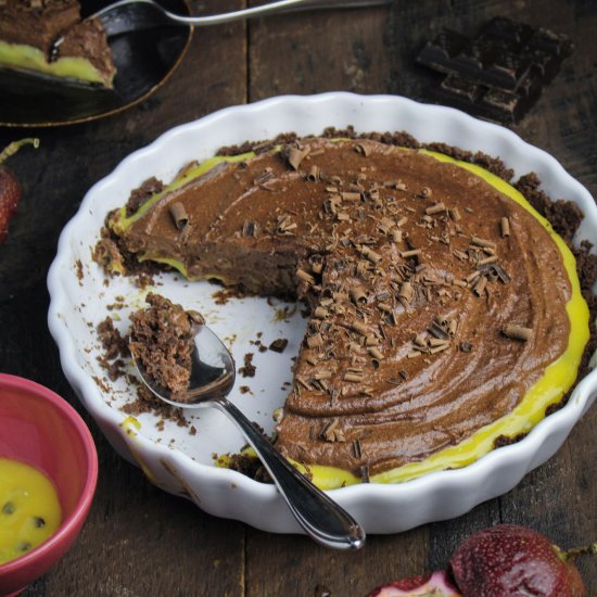 Chocolate and Passion Fruit Pie