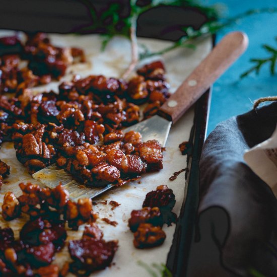 Candied Bacon Nut Brittle