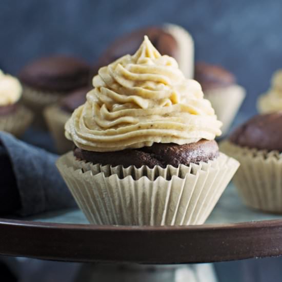 Chocolate & Pumpkin Cupcakes