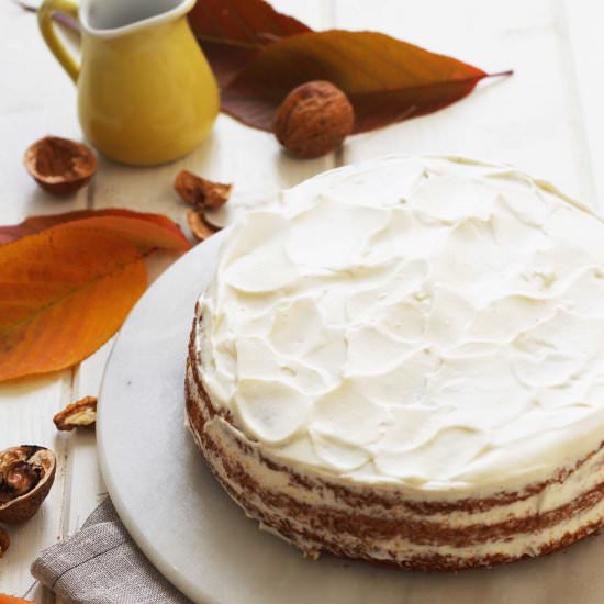 Layer Carrot Cake with Maple Syrup