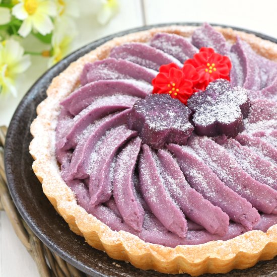 Purple Sweet Potato and Cream Tart