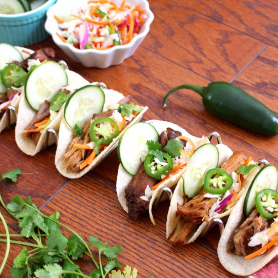 Crockpot Korean Barbecue Tacos