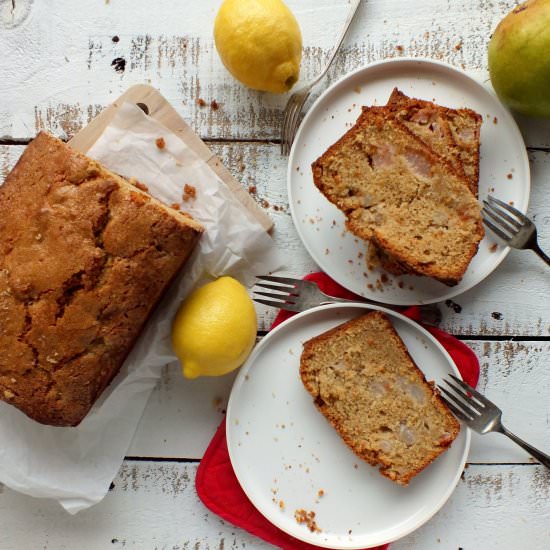 Cardamom Lemon Pear Loaf