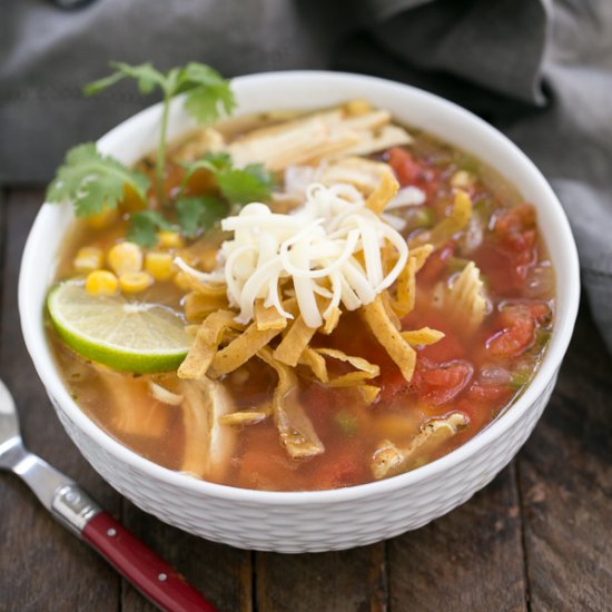 Leftover Turkey Tortilla Soup