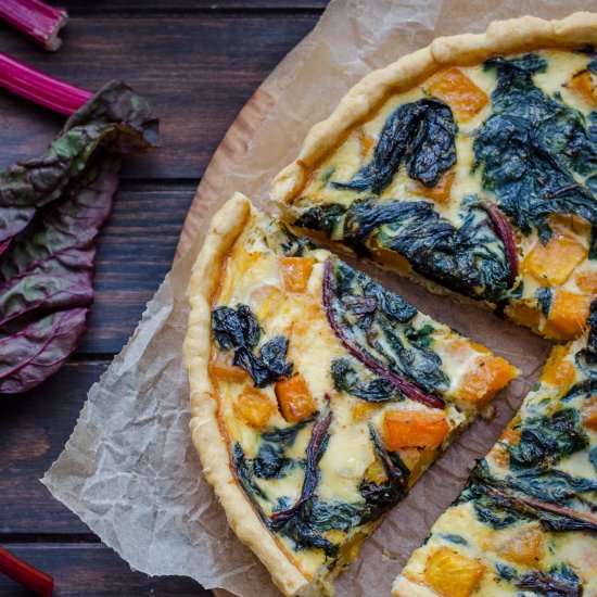 Squash-Chard Quiche