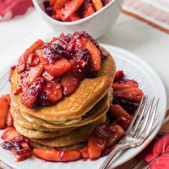 Cranberry Apple Ginger Pancakes