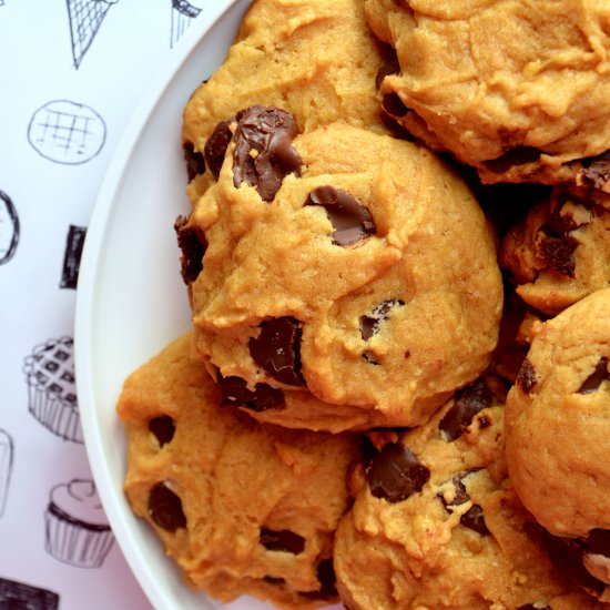 Pumpkin Chocolate Chip Cookies