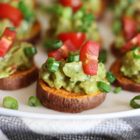 Sweet Potato Bites with Guacamole