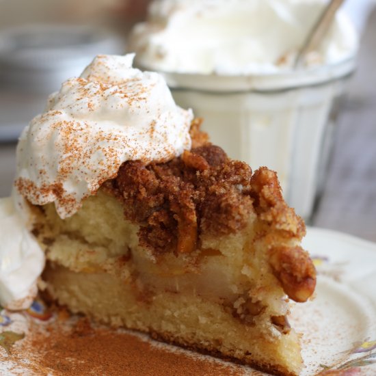 Walnut Pear Sour Cream Torte