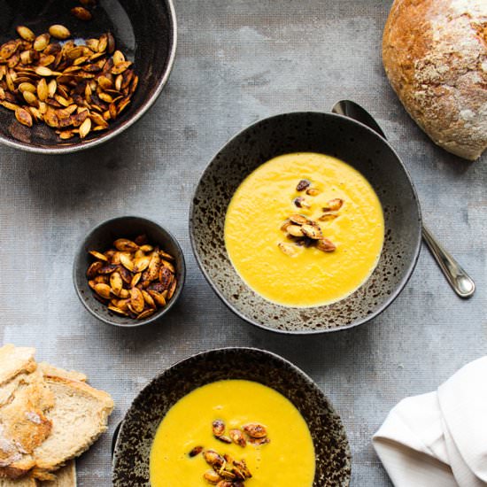 Pumpkin Soup with Tahini