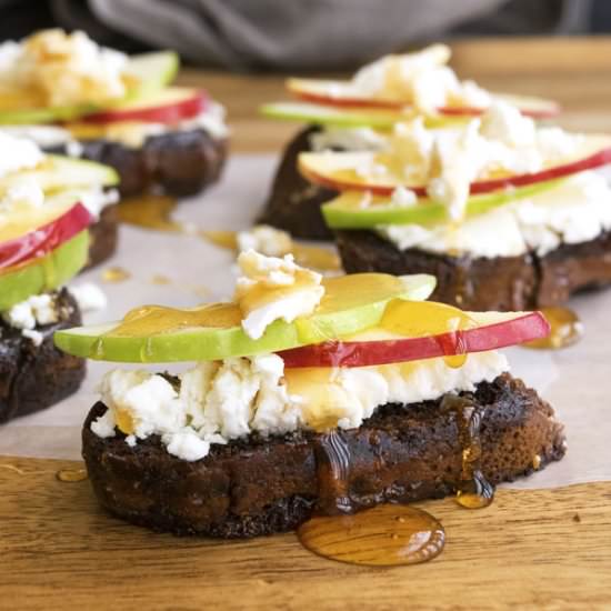 Goat Cheese and Honey Bruschetta