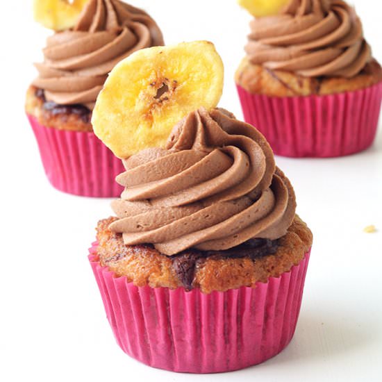 Nutella Banana Cupcakes