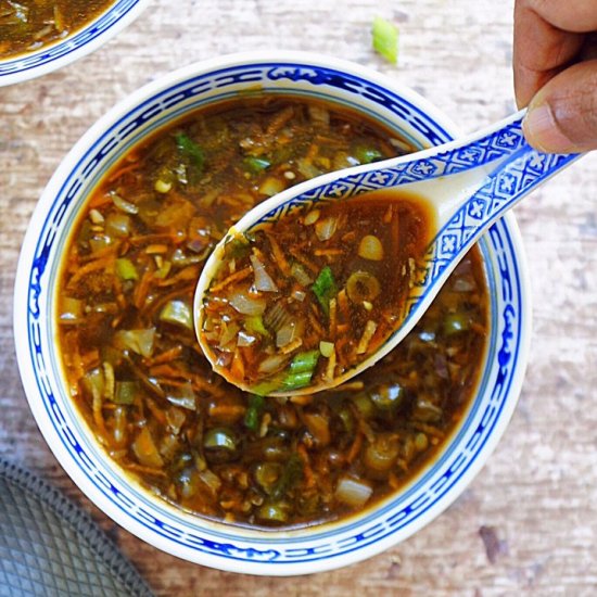 Hot and sour veggie soup