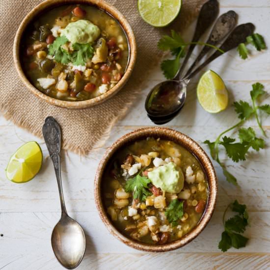 Green Chile Chicken Soup