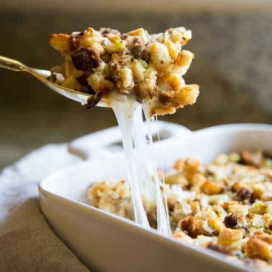 Swiss and Sausage Stuffing