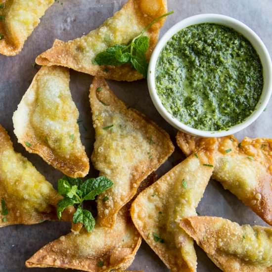 Chicken and Rice Samosas