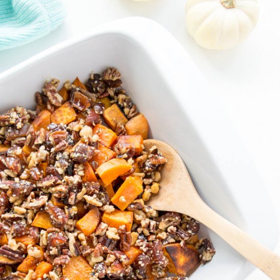 Sweet Potatoes with Date Crumble