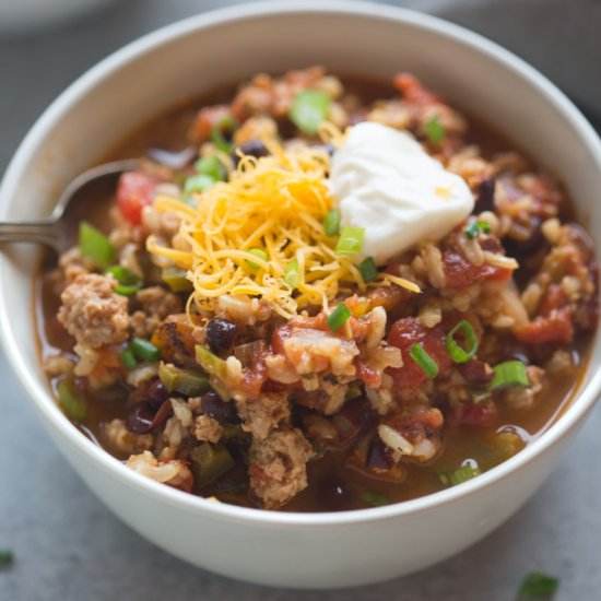 Spicy Ancho Turkey Chili