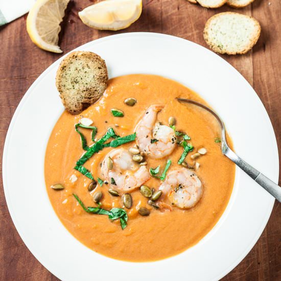 pumpkin shrimp bisque