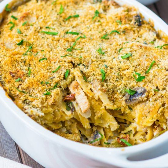 Turkey Tetrazzini with Mushrooms