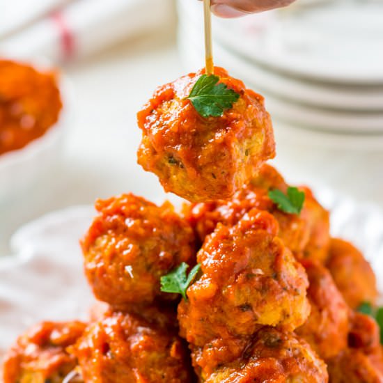 Baked Italian Turkey Meatballs