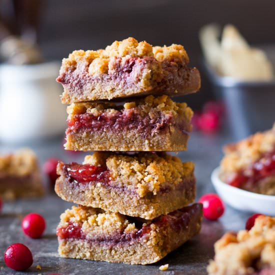 Cranberry Crumb Cookie Bars