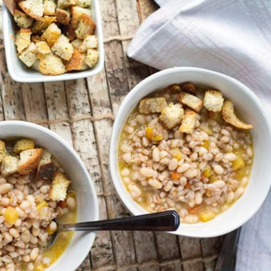 FARRO AND BEAN SOUP, TUSCAN STYLE