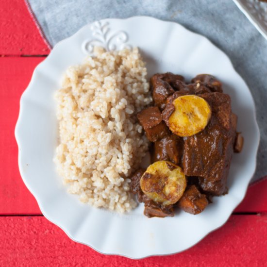 Tofu in Sweet Mulato Chile Sauce