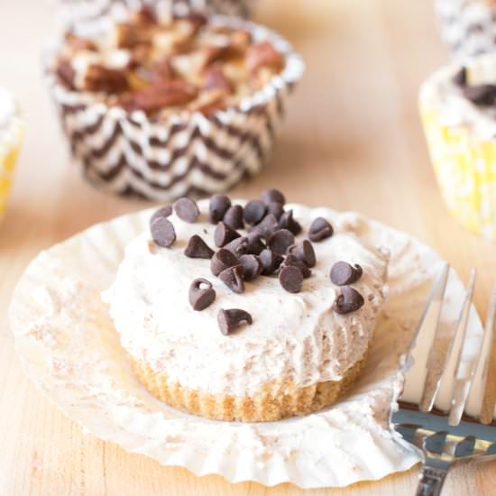 Mini No-Bake Pumpkin Cheesecakes