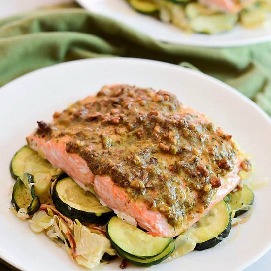 One Pan Dill Pistachio Salmon