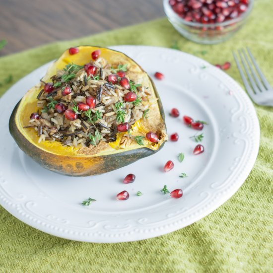 Fall Acorn Squash and Wild Rice