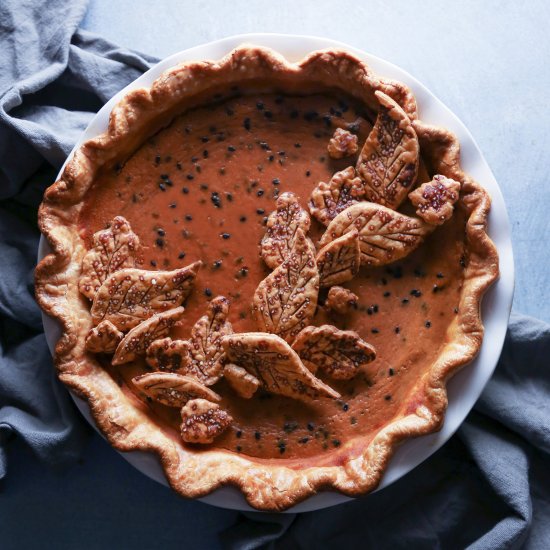 Pumpkin Pie with Black Sesame