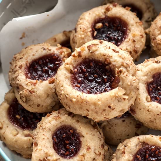 Raspberry Shortbread Thumbprints