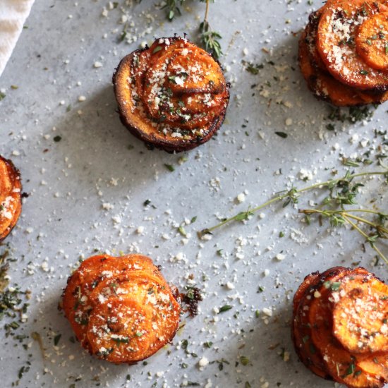 Parmesan Herb Sweet Potato Stacks