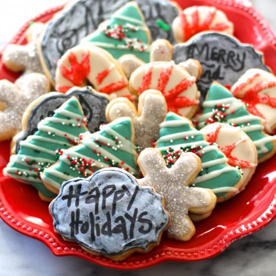 Chalkboard Christmas Cookies