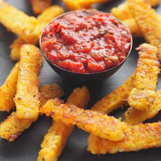 Baked polenta vegetable fries