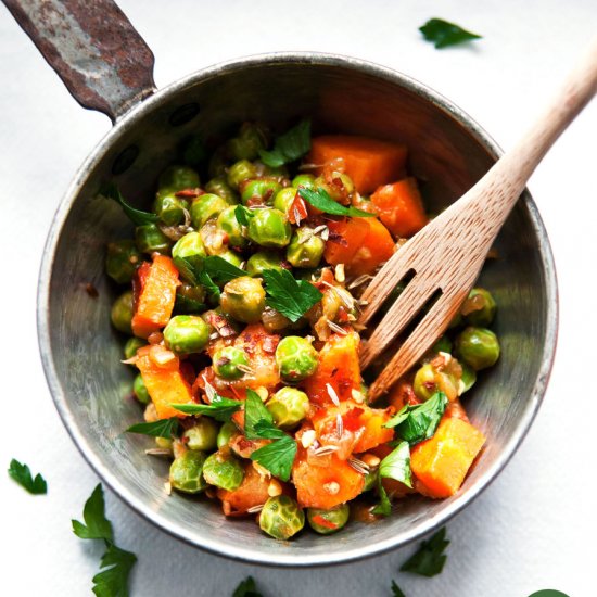 Peas and carrots, indian way