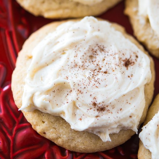 Frosted Eggnog Sugar Cookies