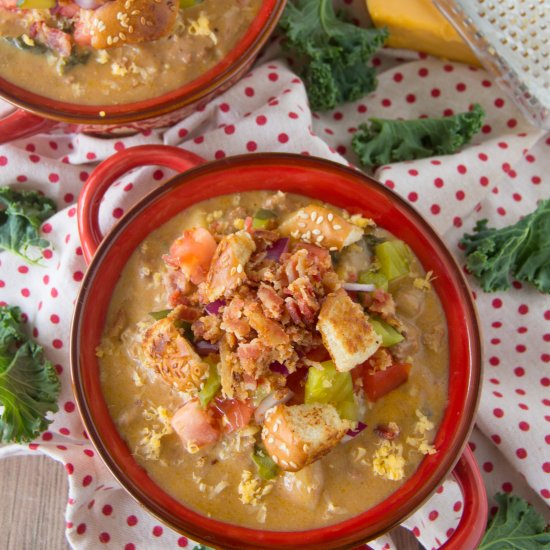 Slow Cooker Bacon Cheeseburger Soup